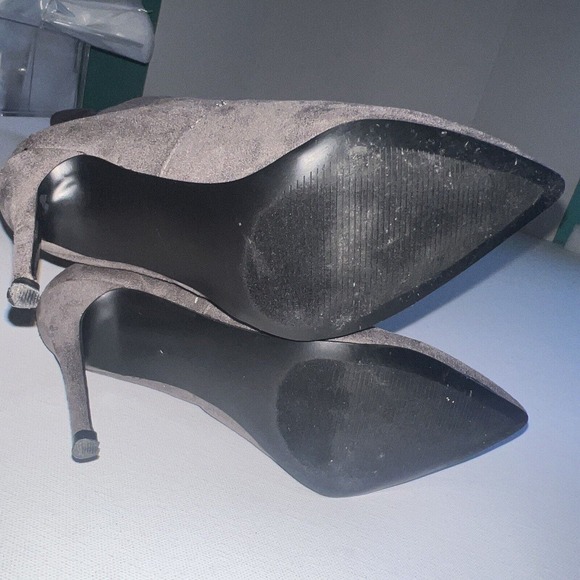 Steve Madden Boots Womens 5.5 Divine Over The Knee Stiletto Gray Suede- Like - Picture 6 of 9